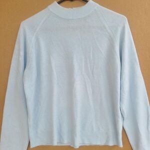 Baby Blue Mock Neck Sweater Karen Scott